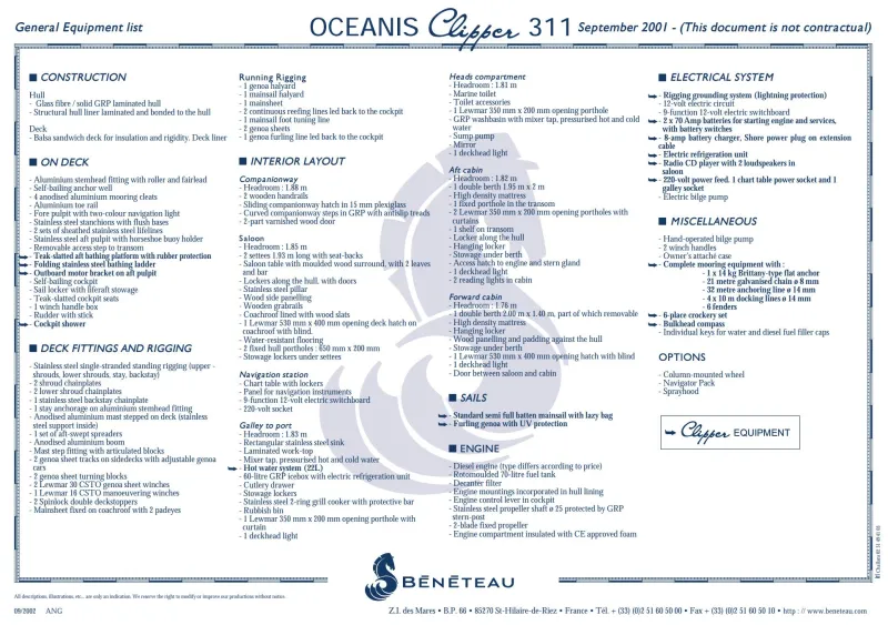 Beneteau Oceanis Clipper 311 2003